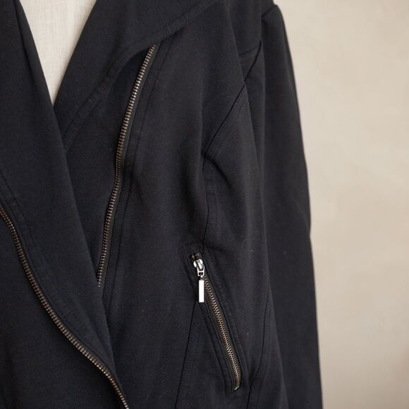 Lane Bryant Black Knit Moto Jacket‎ size 28 - Picture 8 of 12